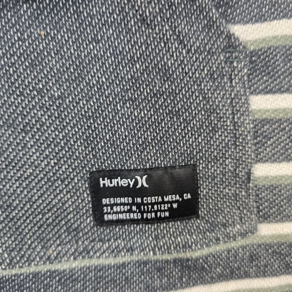 NWT Hurley Pullover Hoodie Mens Medium Striped Blue Green White New